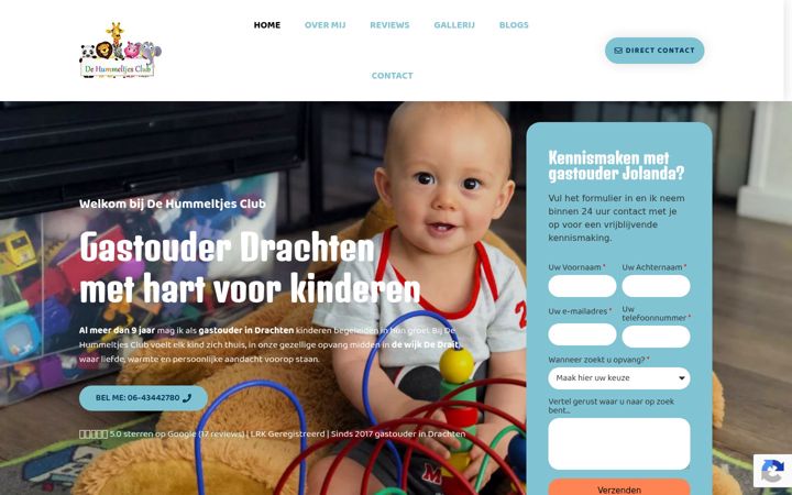 Skjermbilde av dehummeltjesclub.nl