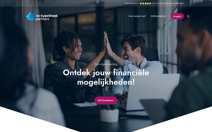 Skærmbillede af dehypotheekpartners.nl