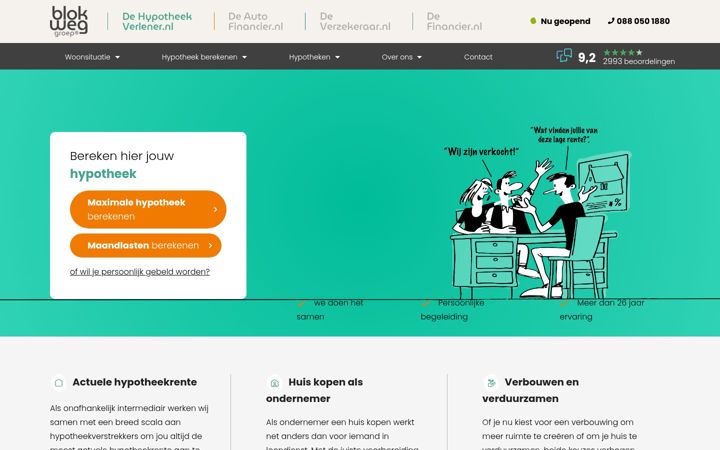 Snímek obrazovky dehypotheekverlener.nl