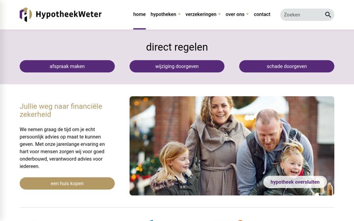 Skjermbilde av dehypotheekweter.nl