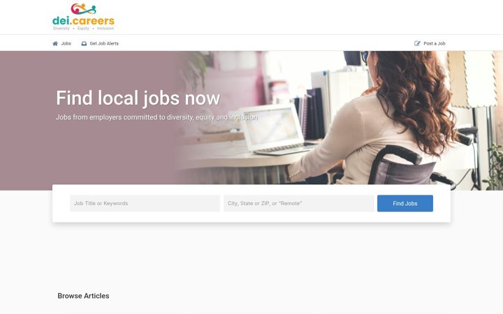 Screenshot of dei.careers