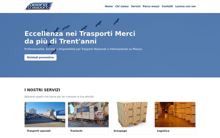 Screenshot of deianatrasporti.com