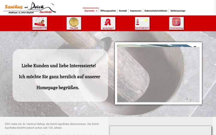 Screenshot of deich-apotheke-elsfleth.de
