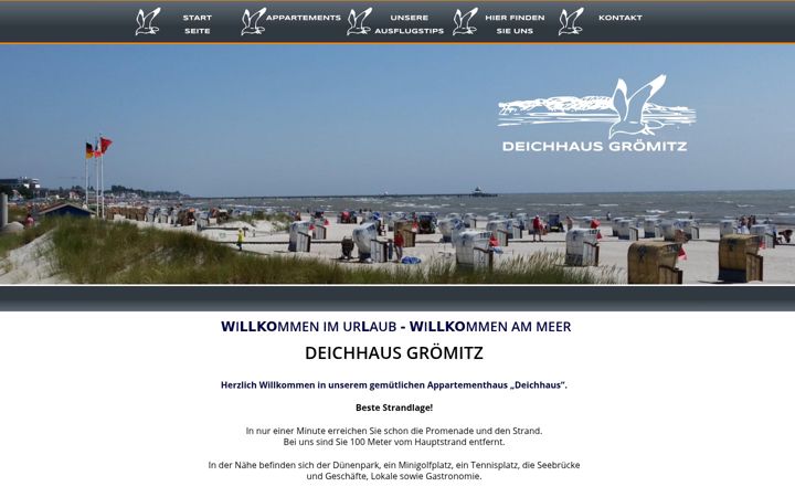 Screenshot of deichhaus-groemitz.de
