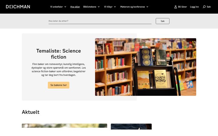 Screenshot of deichman.no