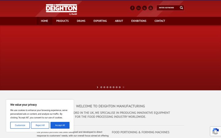 Screenshot of deightonmanufacturing.co.uk