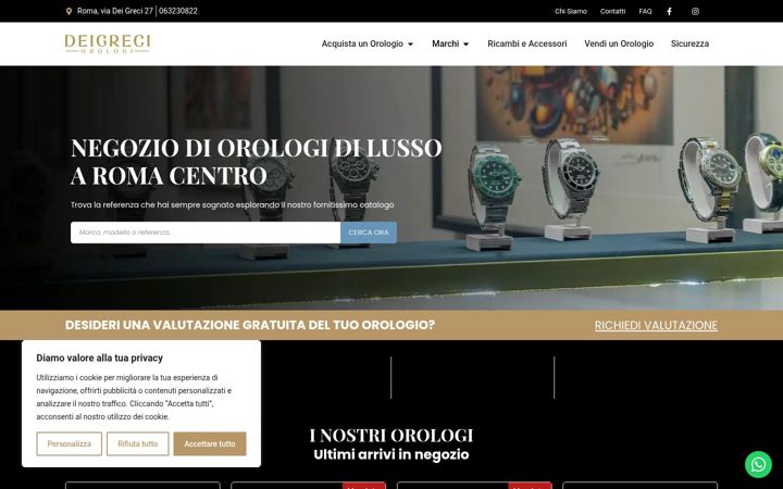 Screenshot of deigreciorologi.it