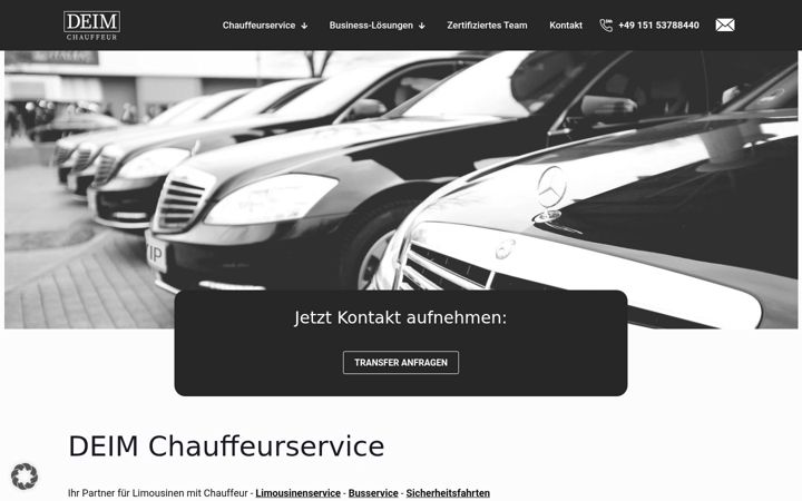 Screenshot of deim-chauffeurservice.com