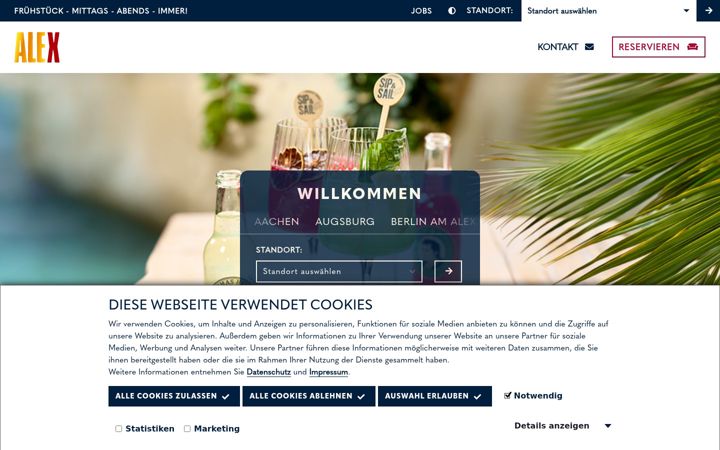 Screenshot of dein-alex.de