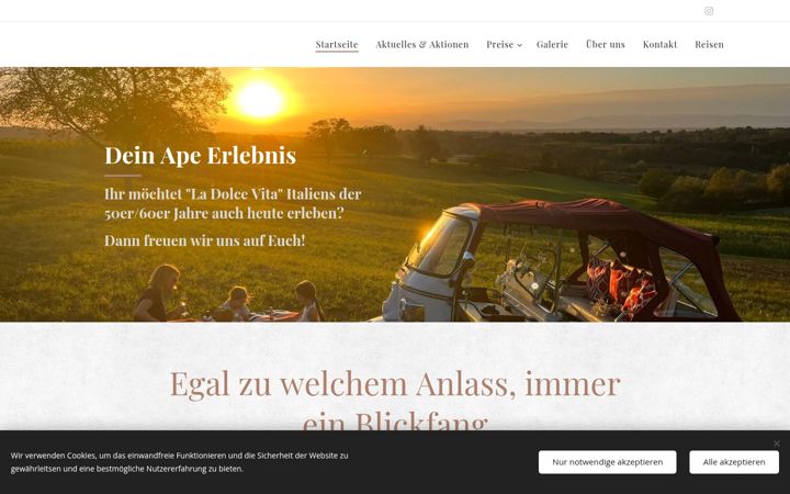 Screenshot of dein-ape-erlebnis.de