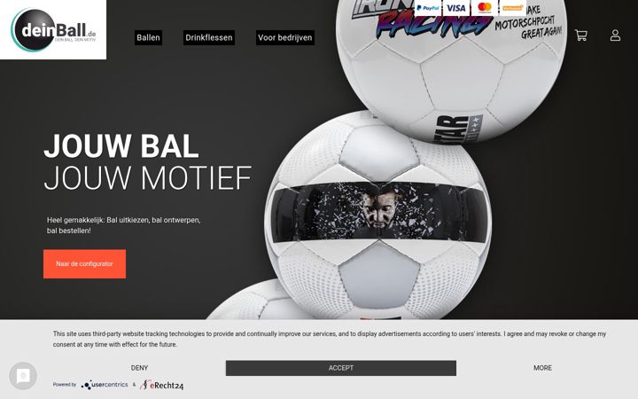 Skjermbilde av dein-ball.nl