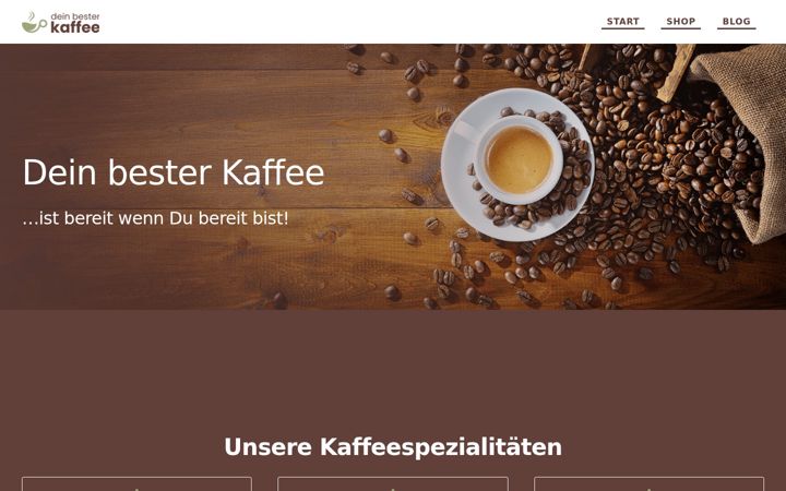 Screenshot of dein-bester-kaffee.de