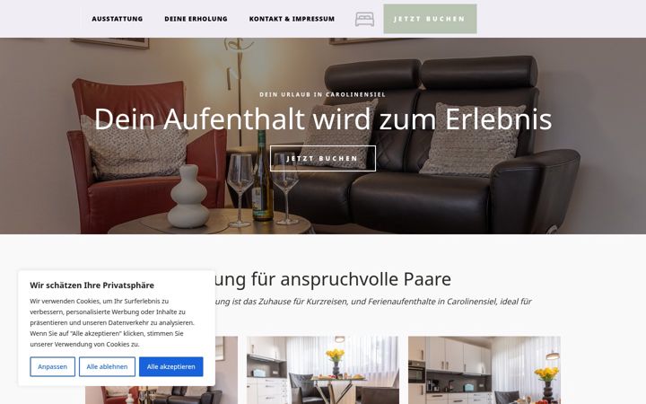 Screenshot of dein-carolinensiel.de