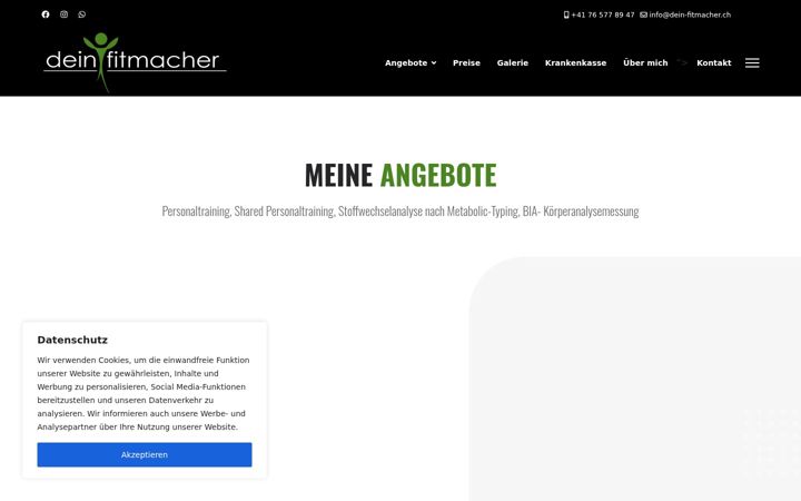 Screenshot of dein-fitmacher.ch