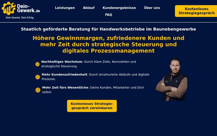 Screenshot van dein-gewerk.de
