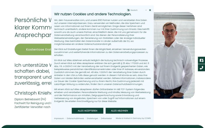 Screenshot of dein-hausverwalter.com