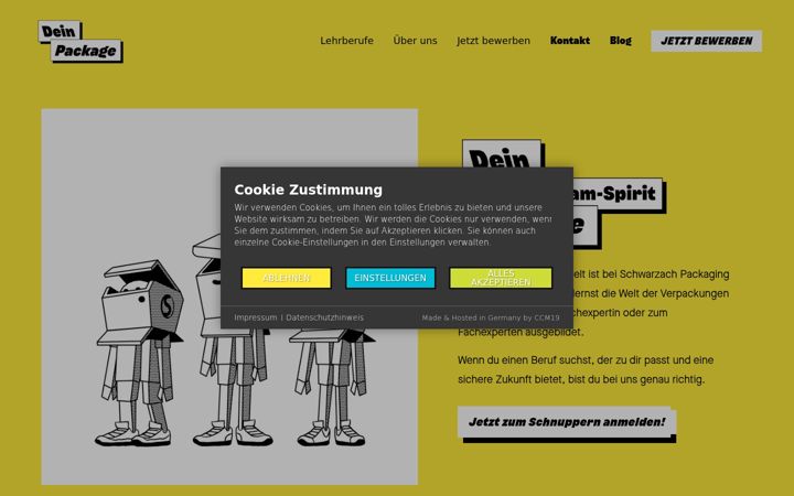 Screenshot of dein-package.at