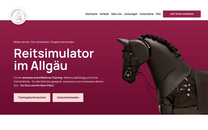 Screenshot of dein-reitsimulator.de