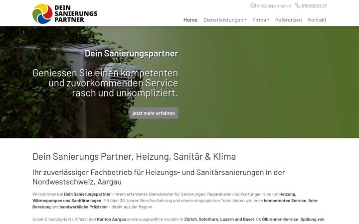 Screenshot of dein-sanierungs-partner.ch