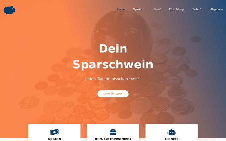 Screenshot of dein-sparschwein.com