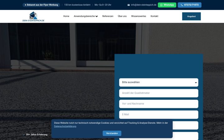 Screenshot of dein-steinteppich.at