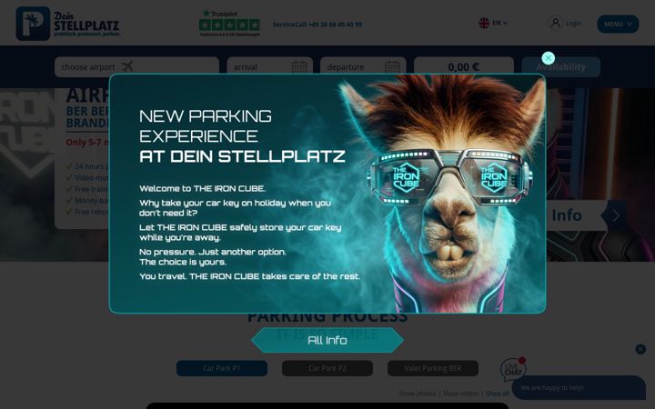 Screenshot of dein-stellplatz.de