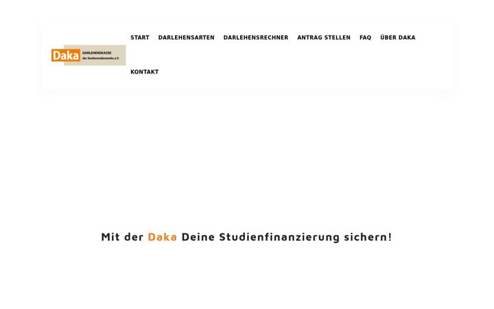 Snímek obrazovky dein-studiendarlehen.de