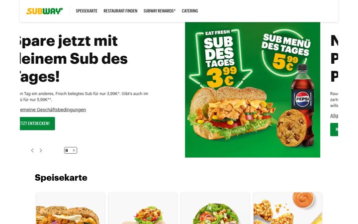 Screenshot of dein-subway.de