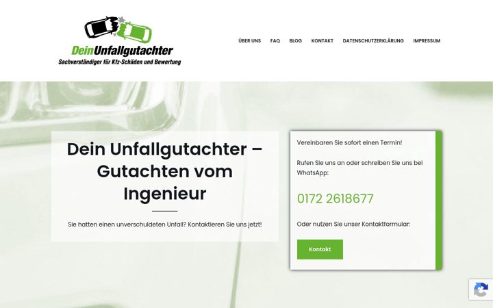Screenshot of dein-unfallgutachter.com