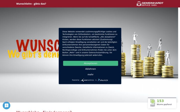 Screenshot of dein-wunschlohn.de