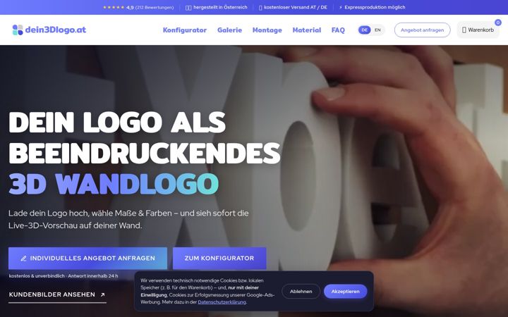Screenshot of dein3dlogo.at