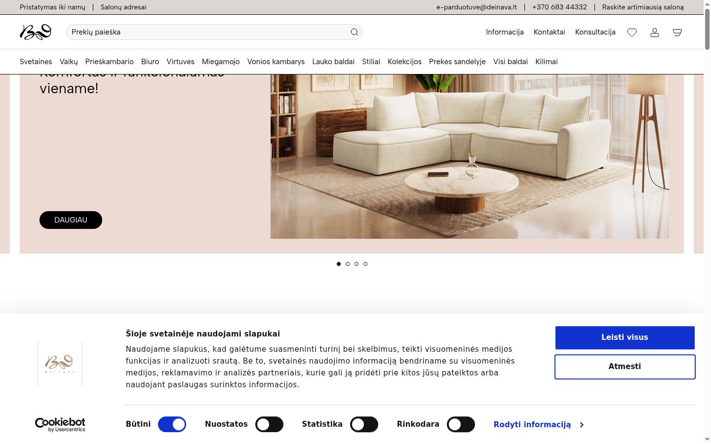 Screenshot tal-banner tal-kunsens muri qabel kwalunkwe interazzjoni