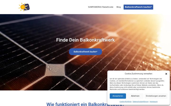 Screenshot of deinbalkonkraftwerk.com