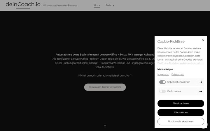Screenshot of deincoach.io