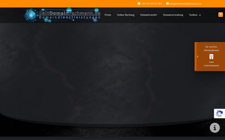 Screenshot of deindomainfachmann.de