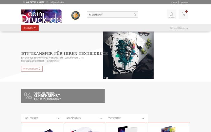 Screenshot of deindruck.de