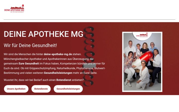 Screenshot of deine-apotheke-mg.de