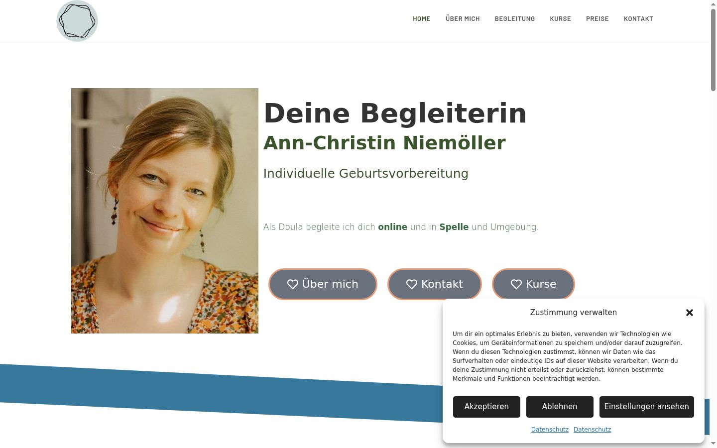 Screenshot van de toestemmingsbanner zoals getoond vóór enige interactie