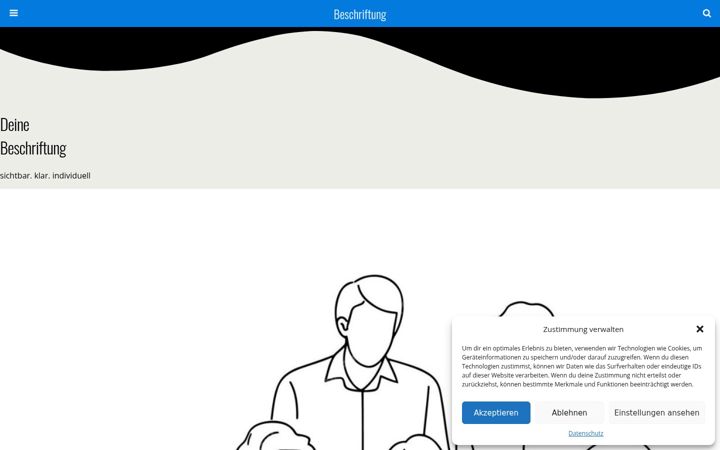Screenshot of deine-beschriftung.com