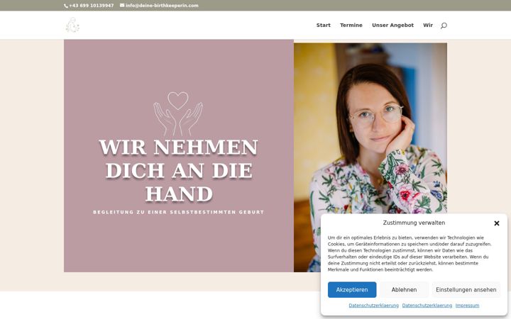 Screenshot of deine-birthkeeperin.com