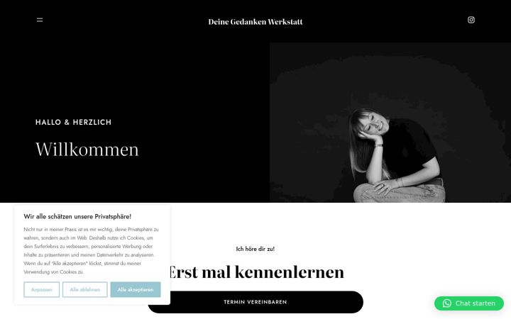 Screenshot of deine-gedanken-werkstatt.ch
