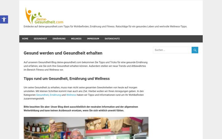 Screenshot of deine-gesundheit.com