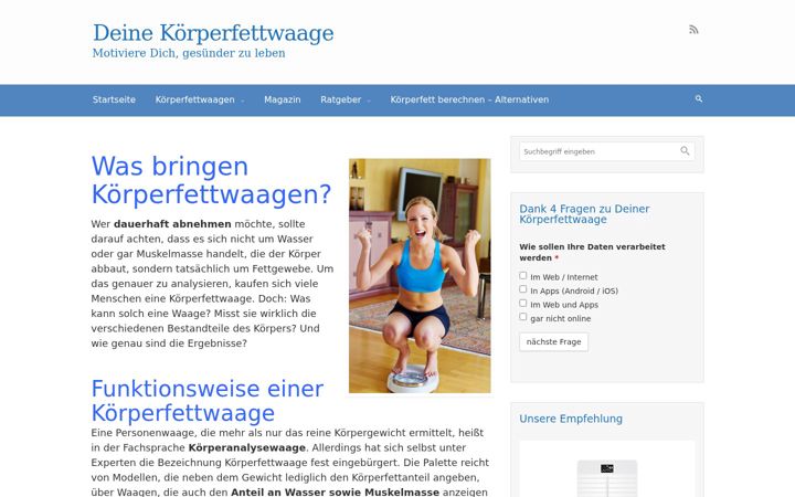 Screenshot of deine-koerperfettwaage.de