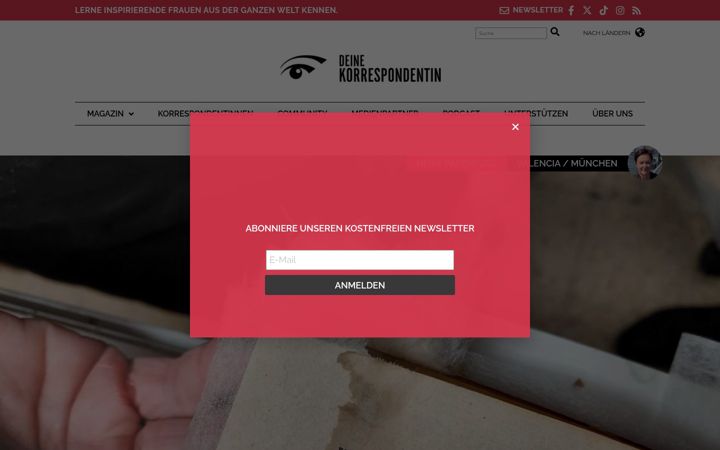 Screenshot of deine-korrespondentin.de