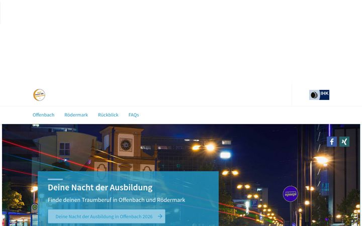 Screenshot of deine-nacht-der-ausbildung.de