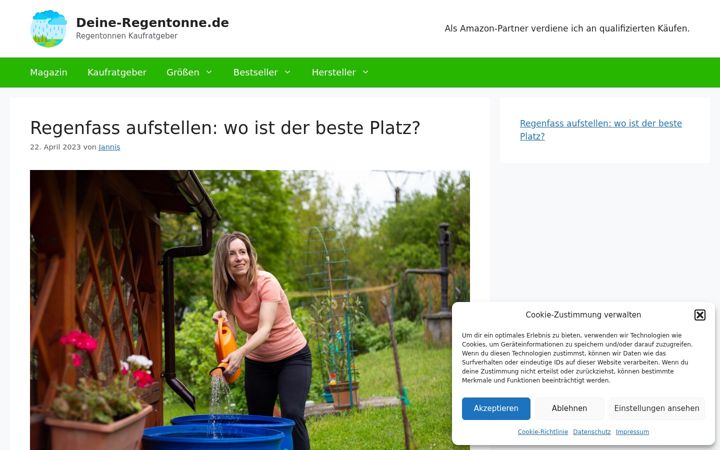 Screenshot of deine-regentonne.de