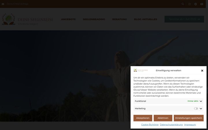 Screenshot of deine-seelenreise.de