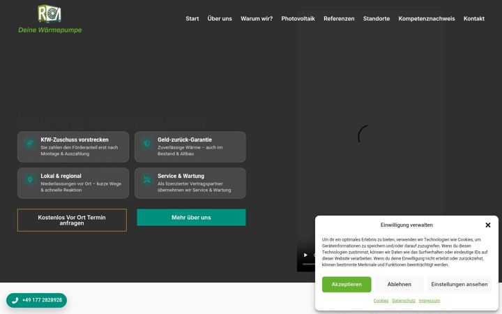 Screenshot of deine-waermepumpe.com