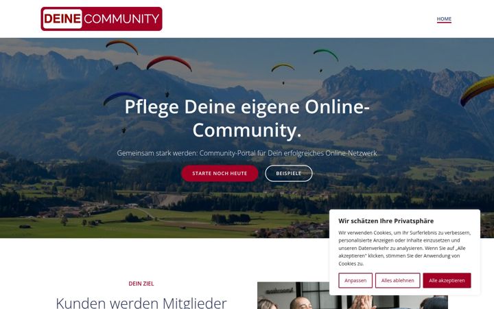 Screenshot of deine.community