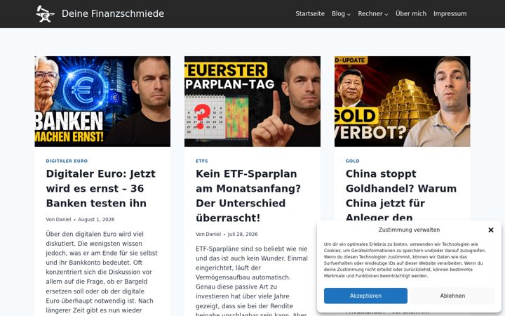 Screenshot of deinefinanzschmiede.com
